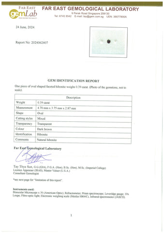 Hibonite 0.39ct Burma - Far East Gems & Jewellery
