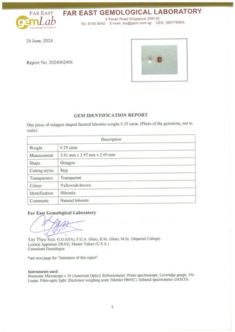 Hibonite 0.29ct Burma - Far East Gems & Jewellery