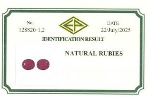 (1)0.526ct and(2) 0.375ct Natural Red-Purplish Ruby ( Unheated) Myanmmar/Burma - Far East Gems & Jewellery