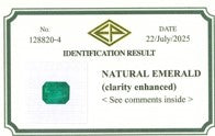 1.274ct Natural Green Emerald(Clarity enhanced)  Colombia - Far East Gems & Jewellery