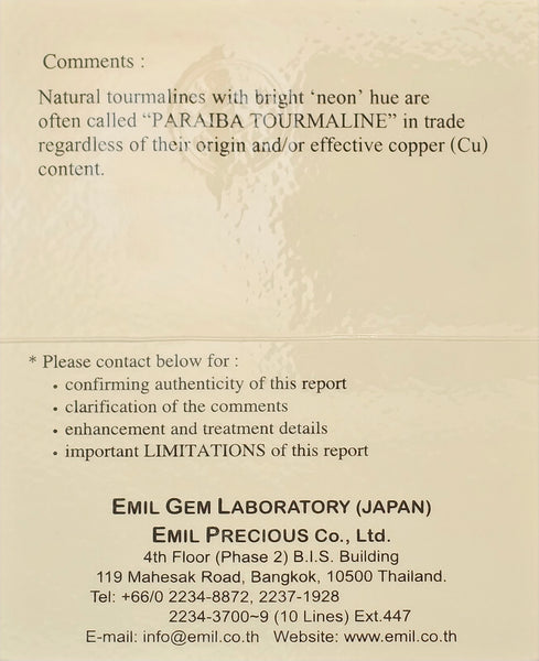 Paraiba Tourmaline Brazil 0.34ct - Far East Gems & Jewellery