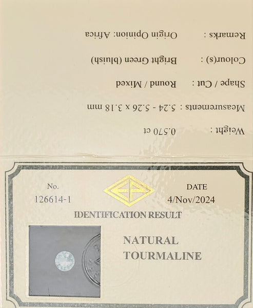 Paraiba Tourmaline 0.57ct Africa - Far East Gems & Jewellery