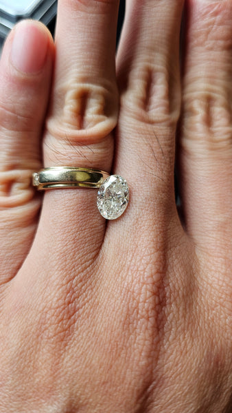 3.02ct I SI2-I1 Oval Natural Diamond - Far East Gems & Jewellery