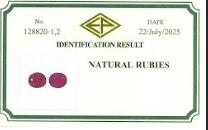 Pair of Natural Red-Purplish Ruby (Unheated) -Myanmar - Far East Gems & Jewellery