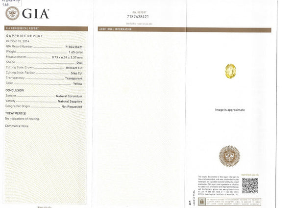 Pair of Natural Yellow Sapphires 1.88ct & 1.65ct No Heat - Far East Gems & Jewellery