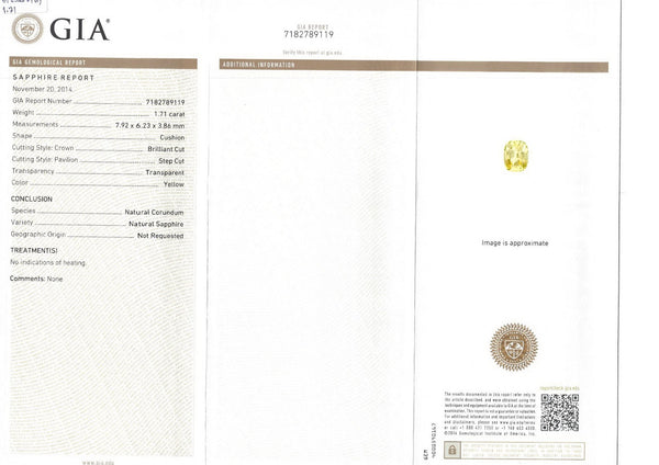 Pair of Natural yellow Sapphires 1.87ct & 1.71ct no heat - Far East Gems & Jewellery