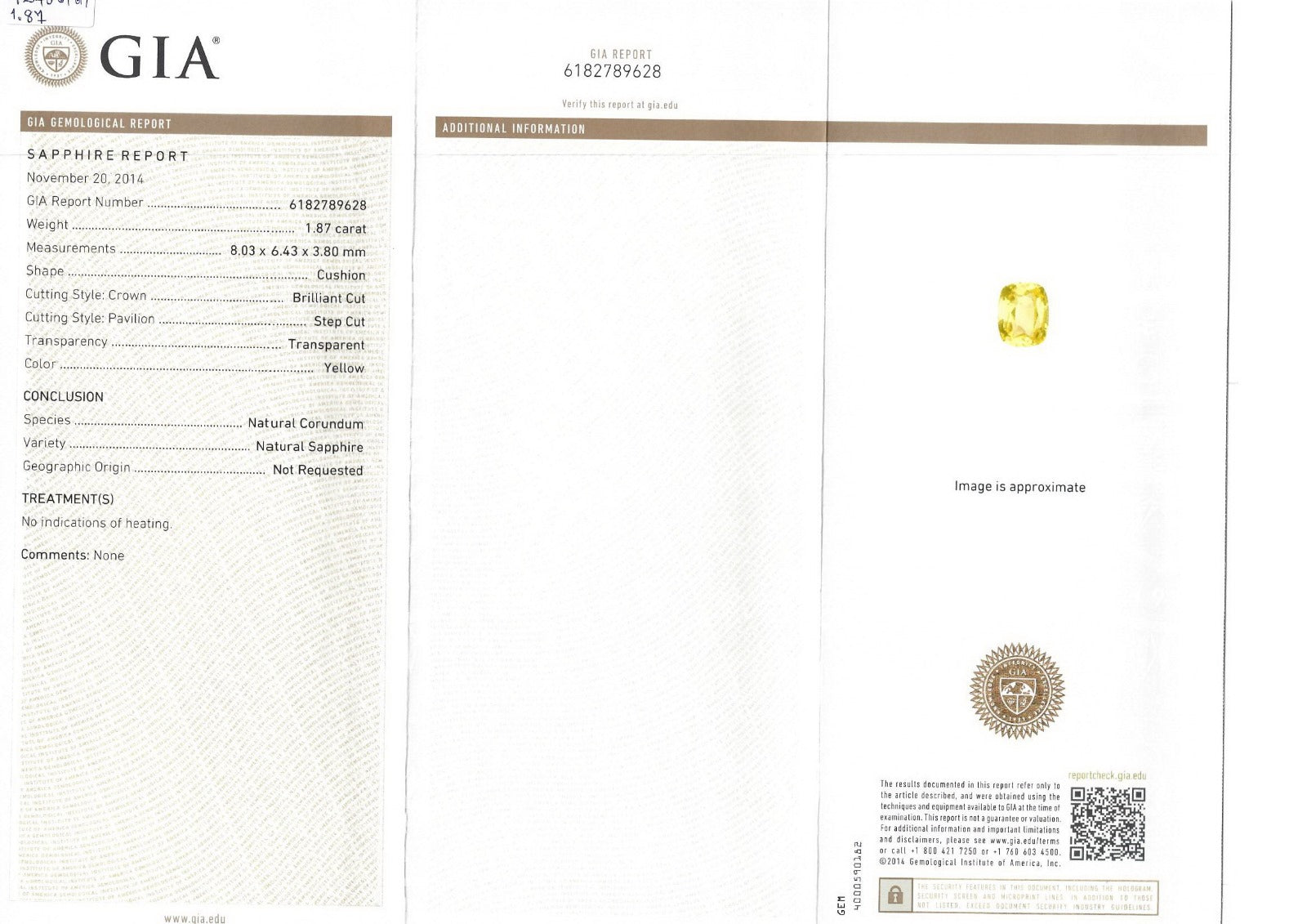 Pair of Natural yellow Sapphires 1.87ct & 1.71ct no heat - Far East Gems & Jewellery