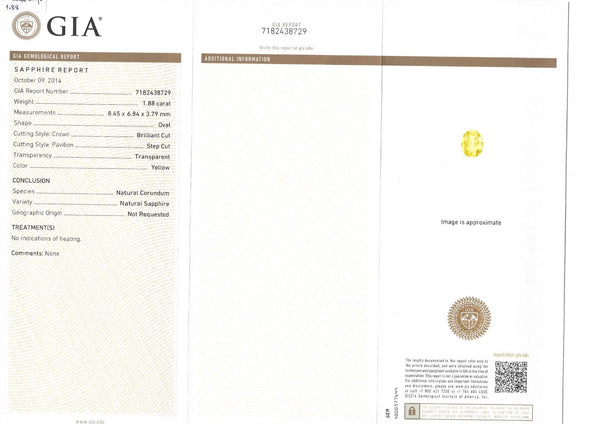 Pair of Natural Yellow Sapphires 1.88ct & 1.65ct No Heat - Far East Gems & Jewellery