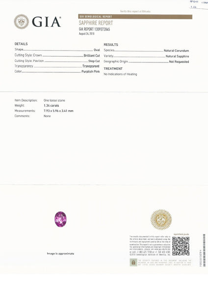 Pair of 1.50ct & 1.34ct Natural Pink Sapphire No heat Oval shape - Far East Gems & Jewellery
