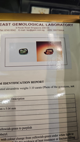 Alexandrite 3.10ct - Far East Gems & Jewellery