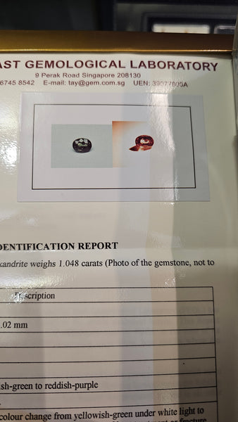 Alexandrite 1.048ct - Far East Gems & Jewellery