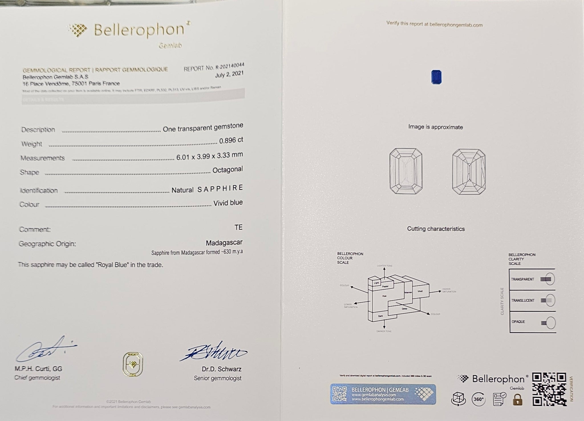 Royal Blue Sapphire Madagascar 0.89ct - Far East Gems & Jewellery