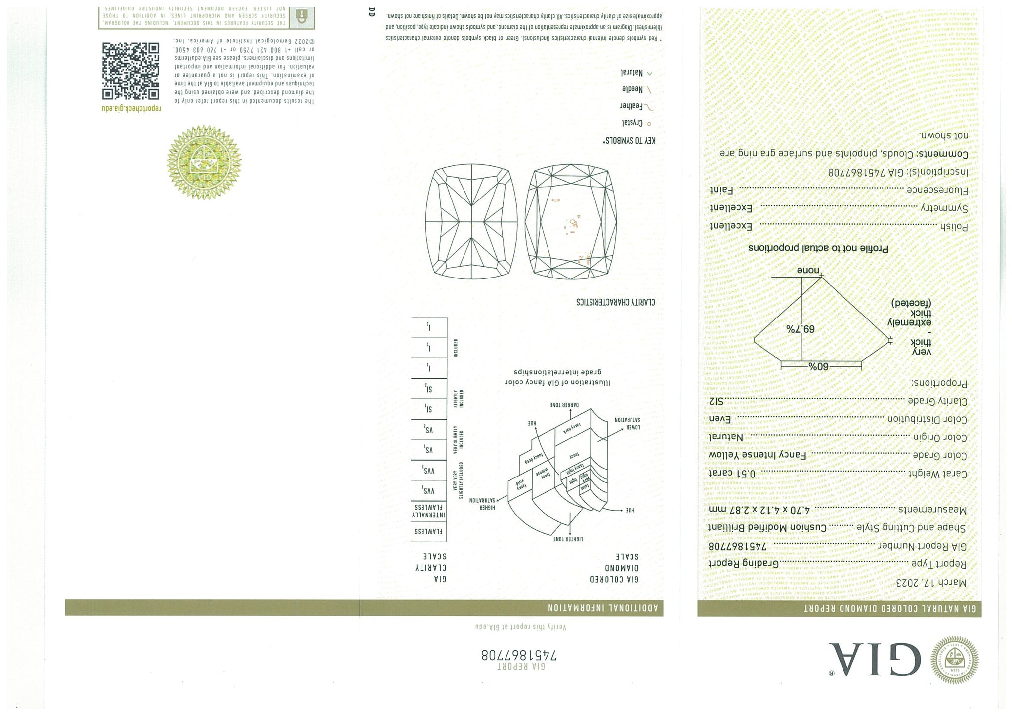 0.51ct Fancy Intense Yellow SI2 - Far East Gems & Jewellery