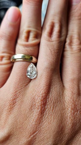 3.01ct K SI2-I1 Pear Shape Natural Diamond - Far East Gems & Jewellery