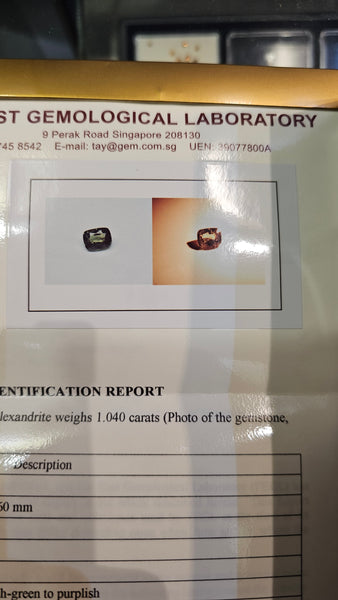 Alexandrite 1.04ct - Far East Gems & Jewellery