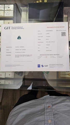 Teal Sapphire Natural No heat Australia 0.66ct - Far East Gems & Jewellery