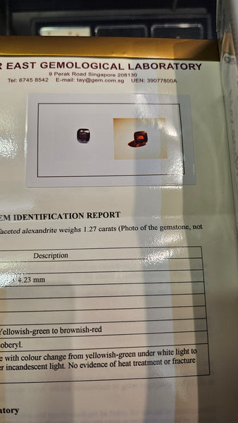 Alexandrite 1.27ct - Far East Gems & Jewellery