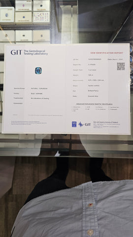 Greenish Blue Sapphire Natural No Heat 1.00ct Australia - Far East Gems & Jewellery