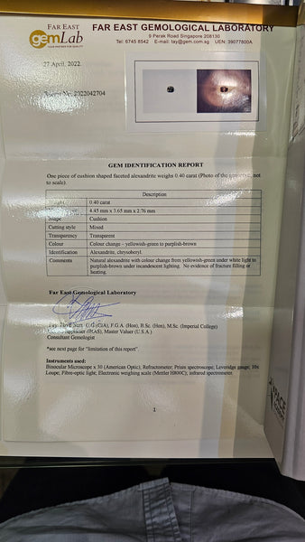 Alexandrite 0.40ct - Far East Gems & Jewellery