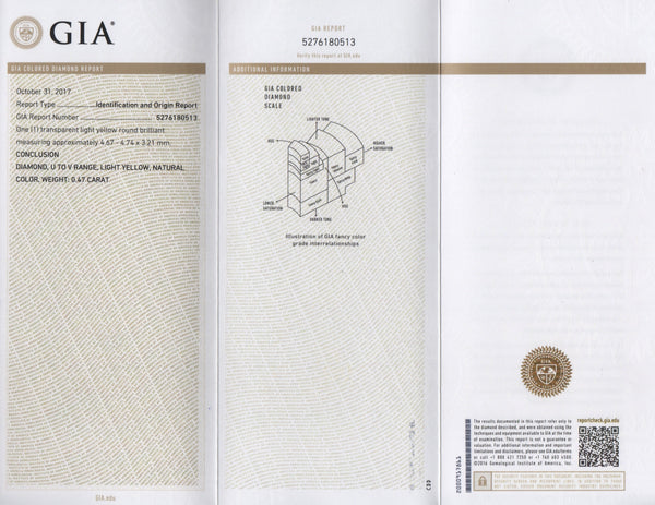 Yellow Diamond 0.47ct U-V - Far East Gems & Jewellery