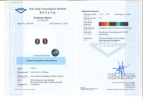 Alexandritr 3.84ct - Far East Gems & Jewellery