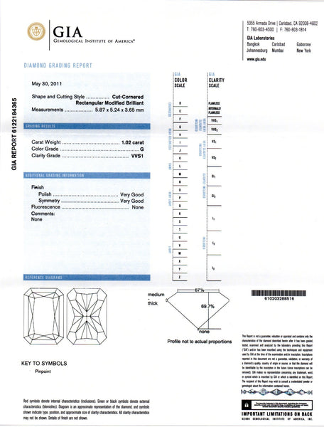 Radiant Cut Diamond 1.02ct G VVS1 - Far East Gems & Jewellery