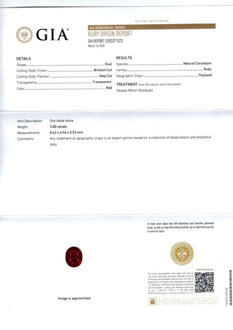 Thai Ruby 3.00ct - Far East Gems & Jewellery