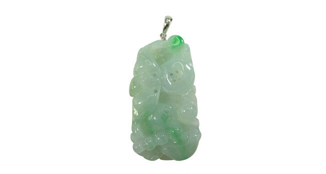 Jade Pendant 18K White Gold - Far East Gems & Jewellery