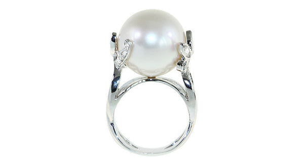Imperial Pearl Ring with Diamond - Far East Gems & Jewellery